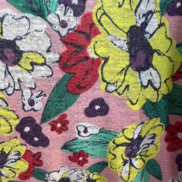 LuLaRoe Duster Cardigan Large Long Sleeve Floral Print Long Linen Blend Womens - Picture 5 of 9